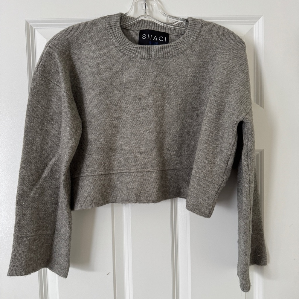 Gray Women's Cropped Sweater